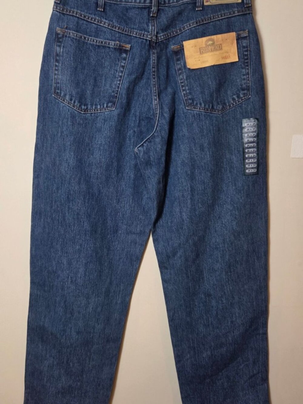 Bass Pro Shops RedHead Men's Loose Fit Denim Jeans 36x34 NWT Dad Jeans, Normcore